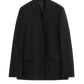Blazer Raw Lapel in Black