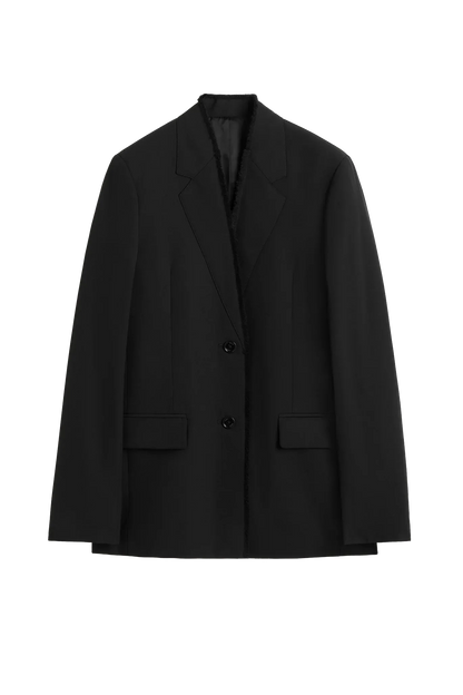 Blazer Raw Lapel in Black
