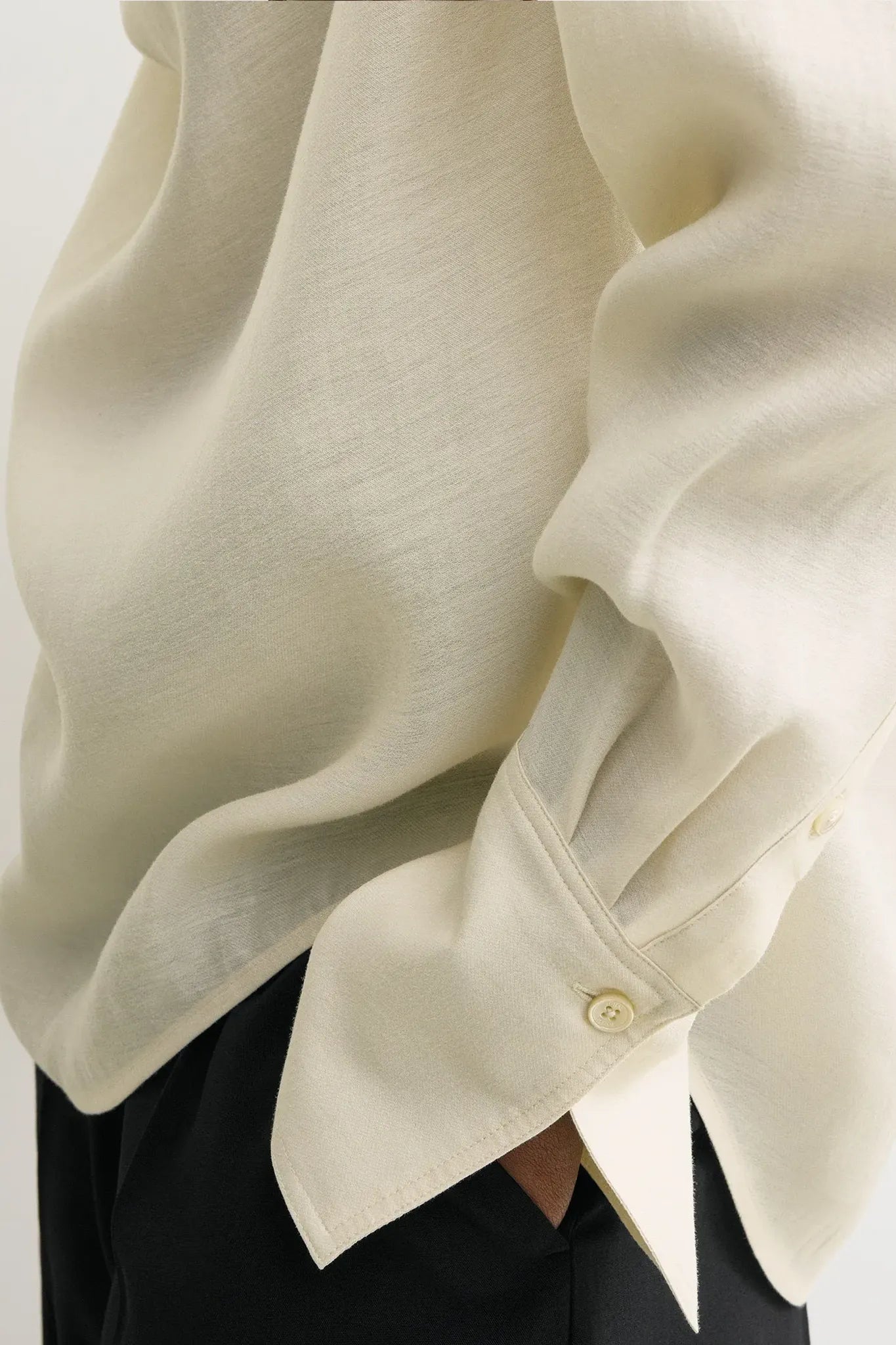 Bluse Cowl in Ecru