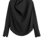 Bluse Cowl in Black