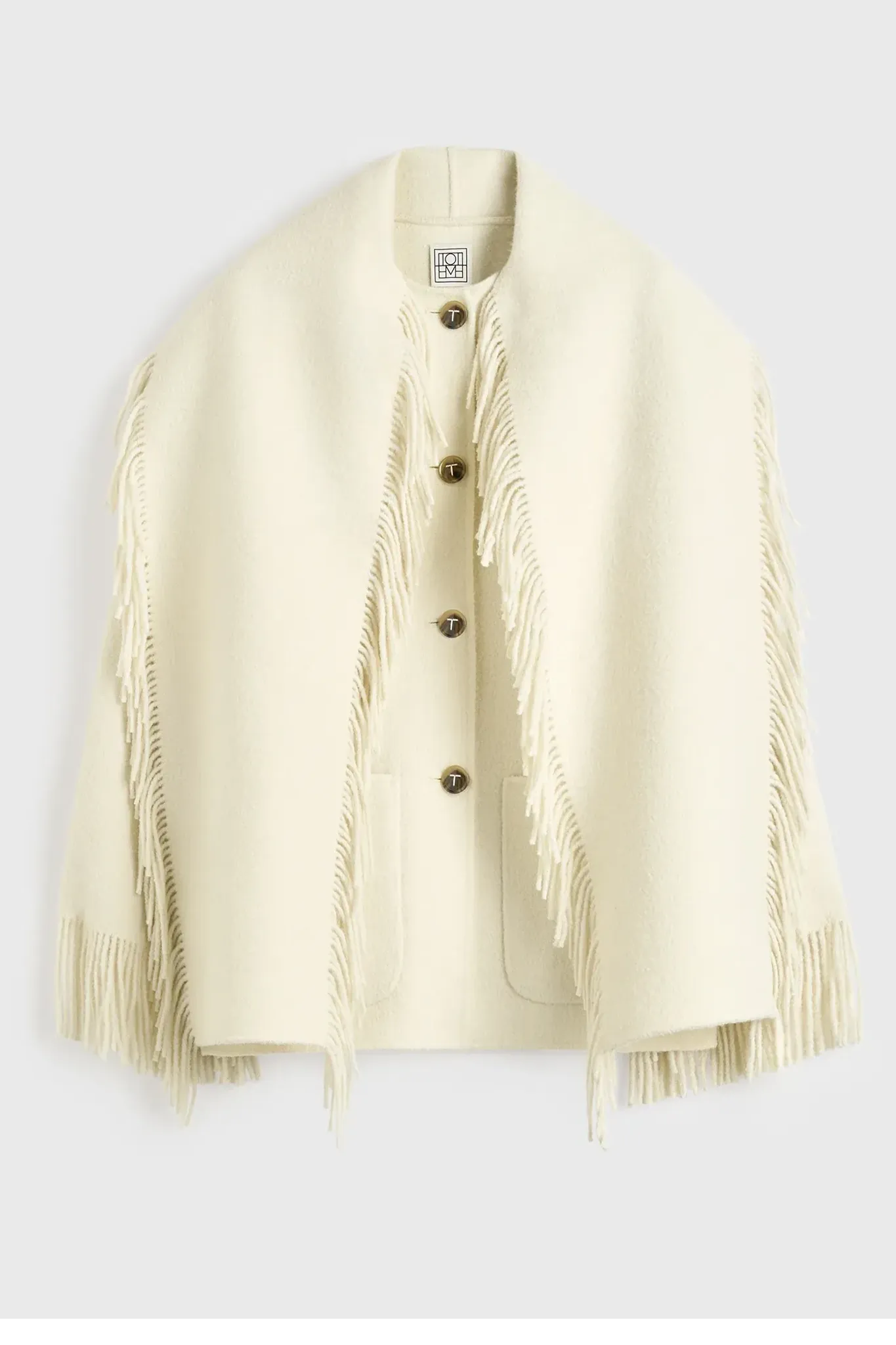Jacke Fringed Scarf in Winter White