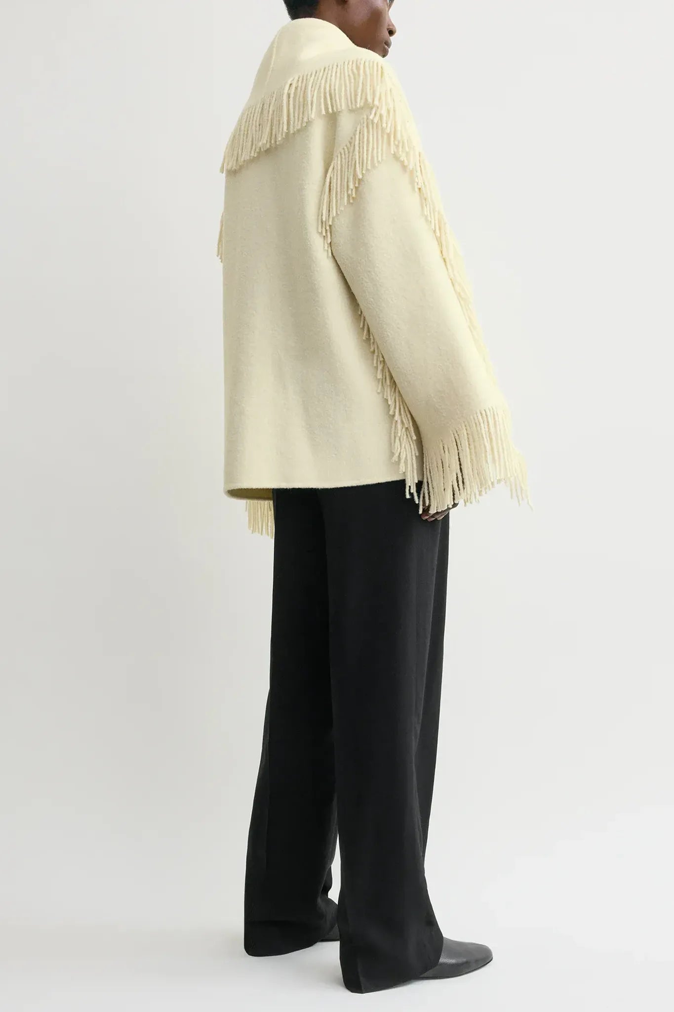 Jacke Fringed Scarf in Winter White