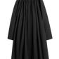 Mantel Gathered Parachute  in Black