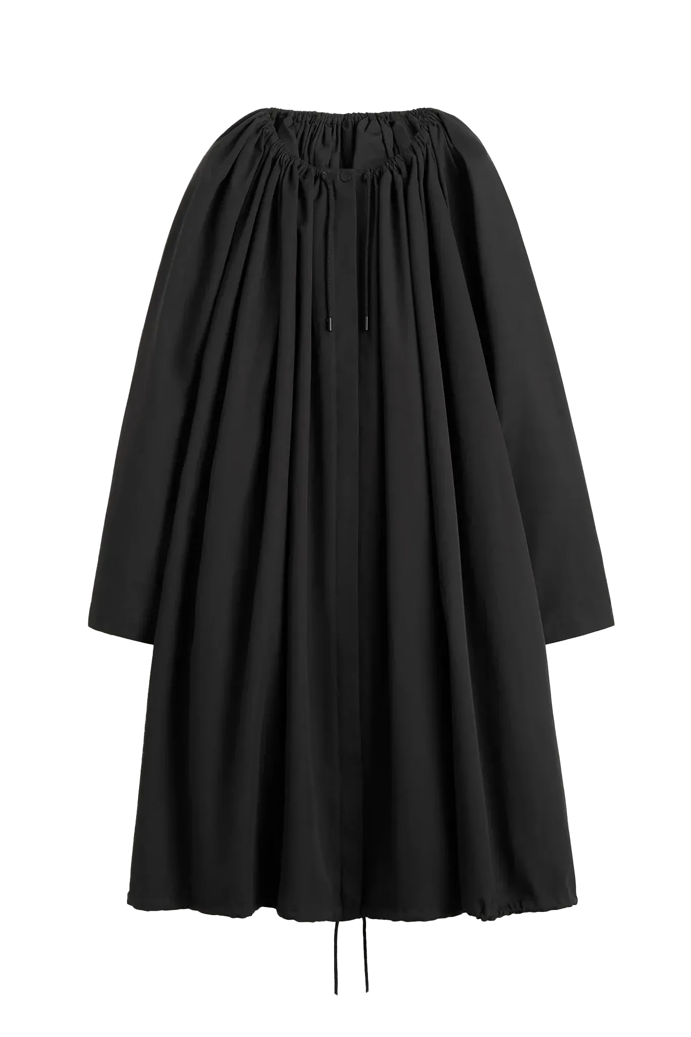 Mantel Gathered Parachute  in Black