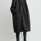 Mantel Gathered Parachute  in Black