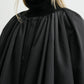 Mantel Gathered Parachute  in Black