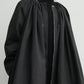 Mantel Gathered Parachute  in Black