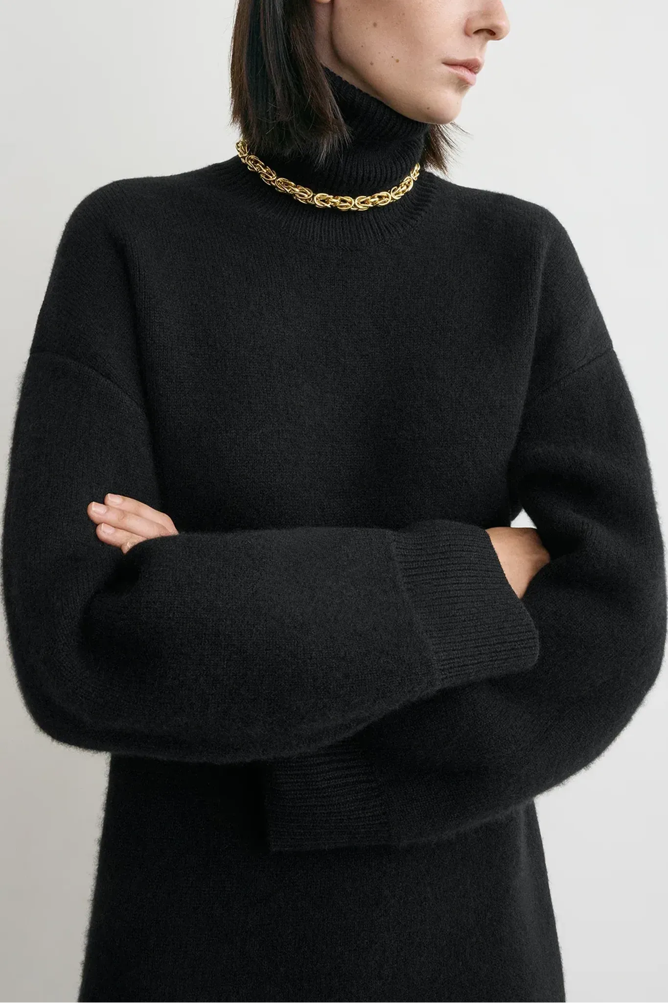 Kleid Broad Turtleneck in Black