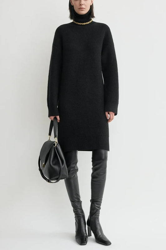 Kleid Broad Turtleneck in Black
