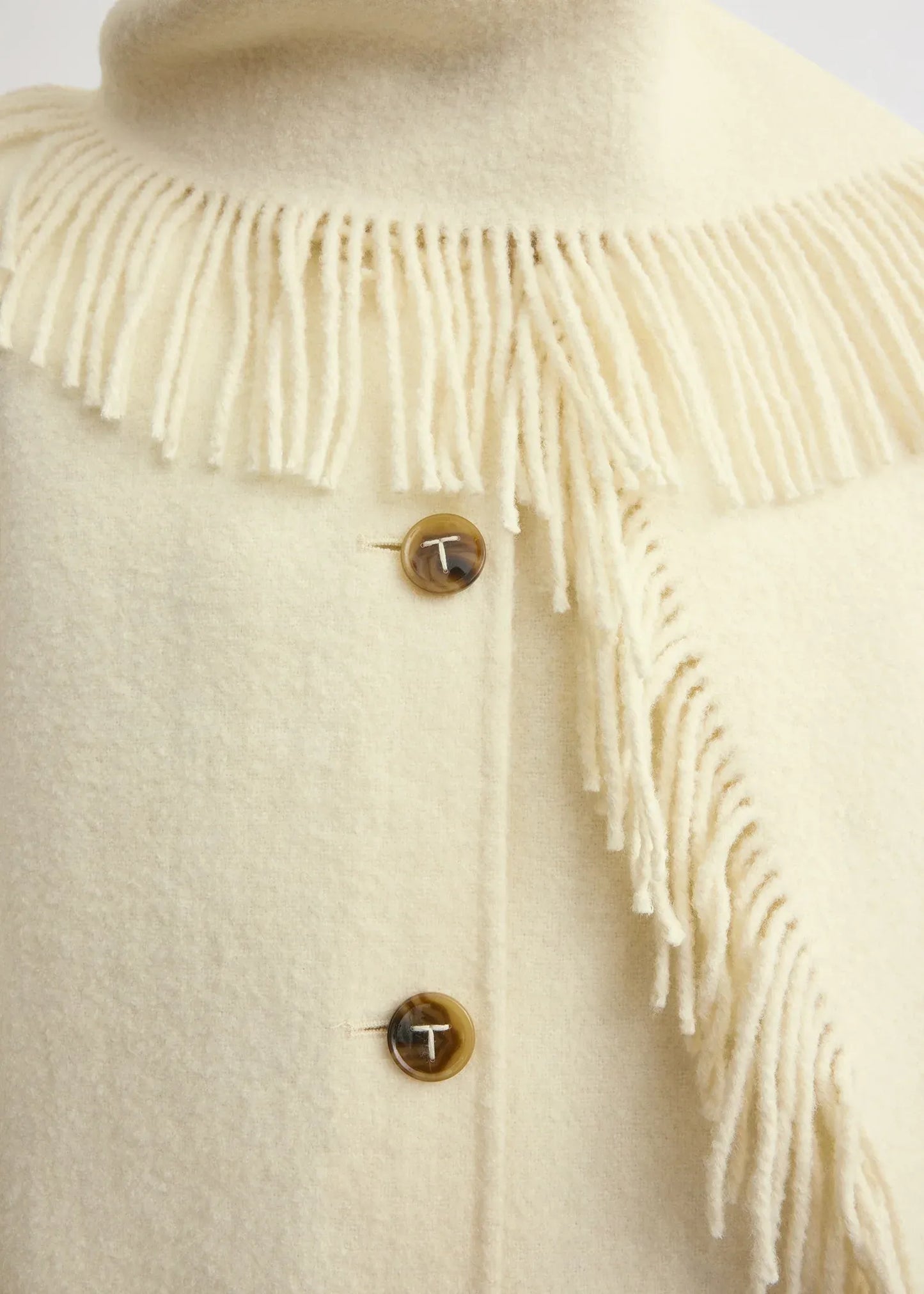 Jacke Fringed Scarf in Winter White