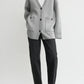Cardigan Longline in Pale Grey Melange