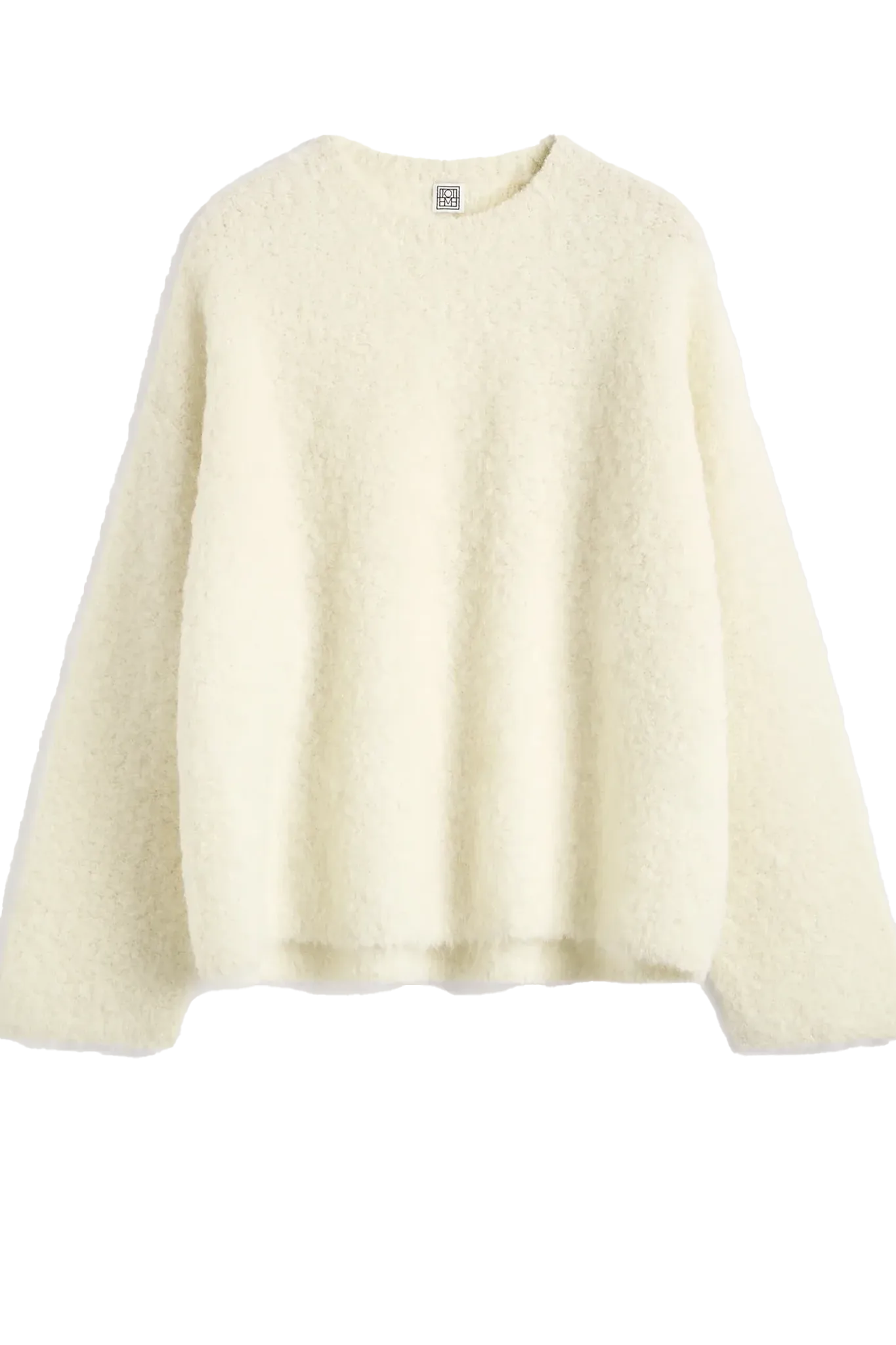 Pullover Boxy Bouclé Knit in Milk