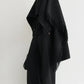 Poncho Fringe in Black