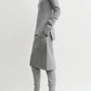 Pullover High-Neck Double Knit in Pale Grey Melange
