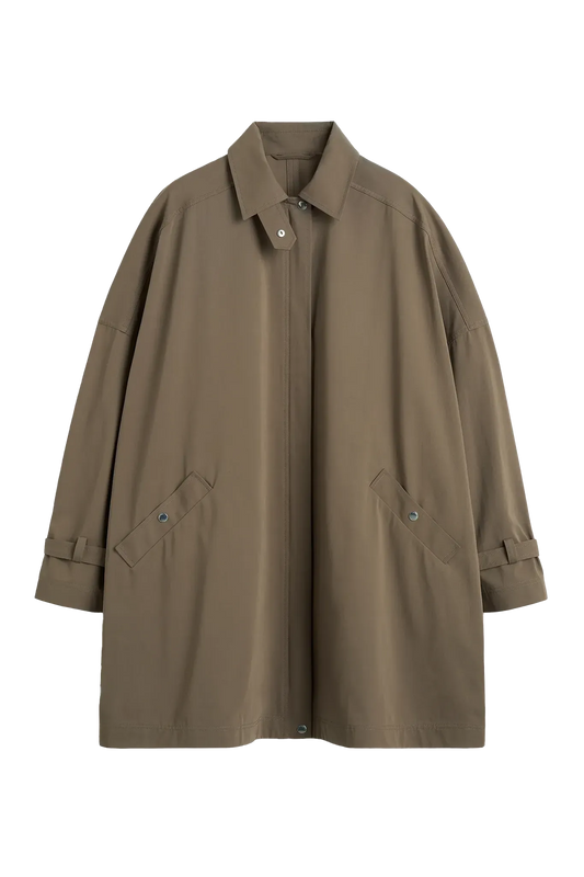 Mantel Oversized Trench Jacket in Hazel