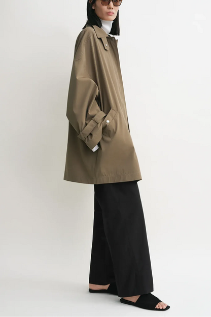 Mantel Oversized Trench Jacket in Hazel