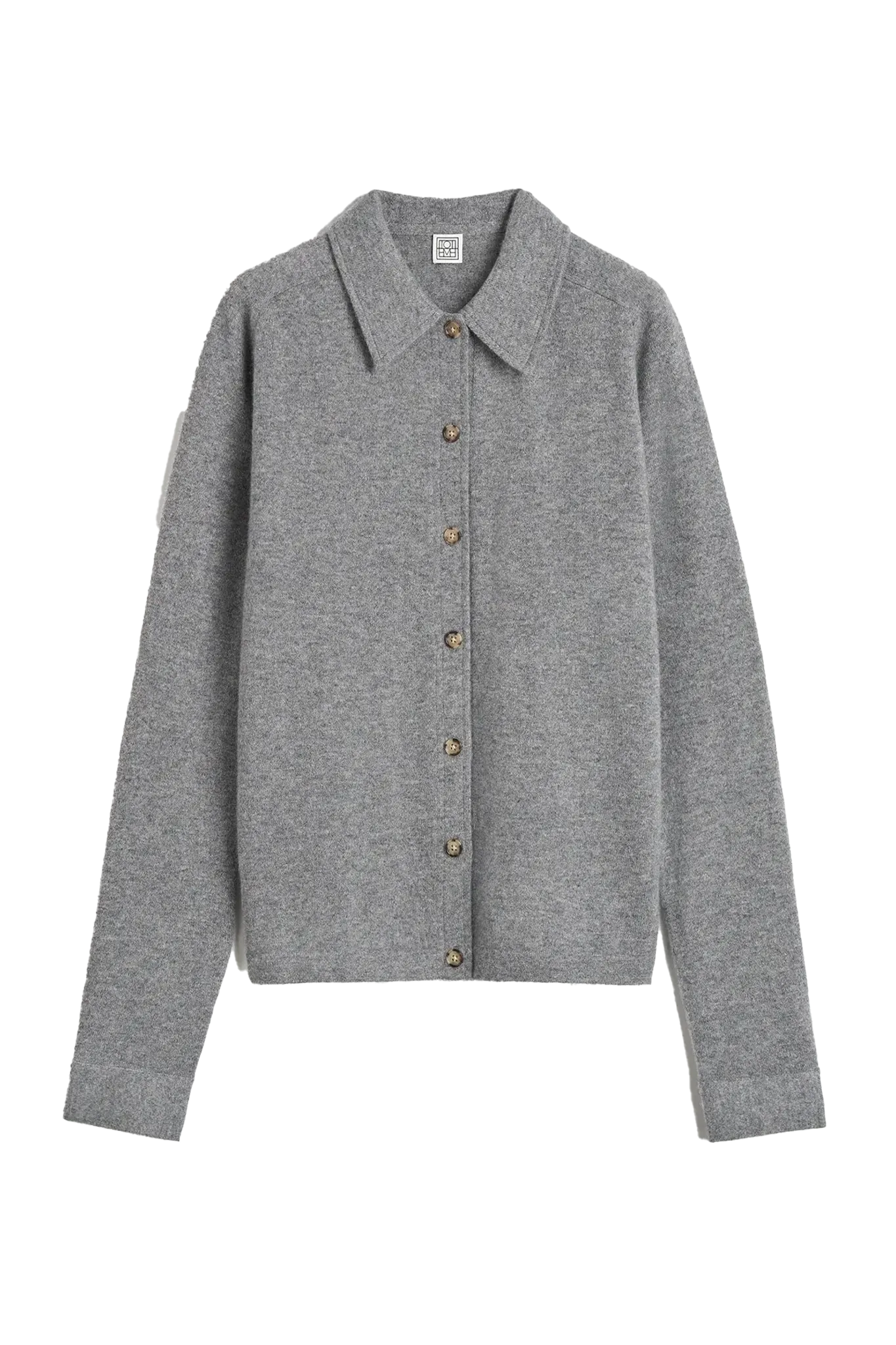 Cashmere Cardigan Raglan-Sleeve in Grey Melange
