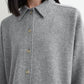 Cashmere Cardigan Raglan-Sleeve in Grey Melange
