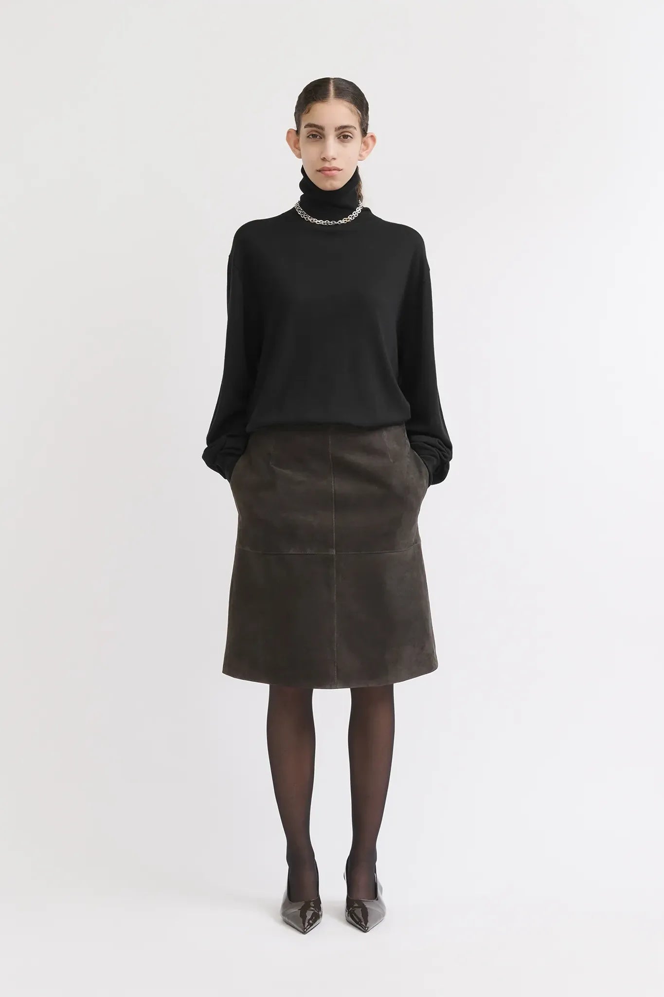 Lederrock Suede in Bark