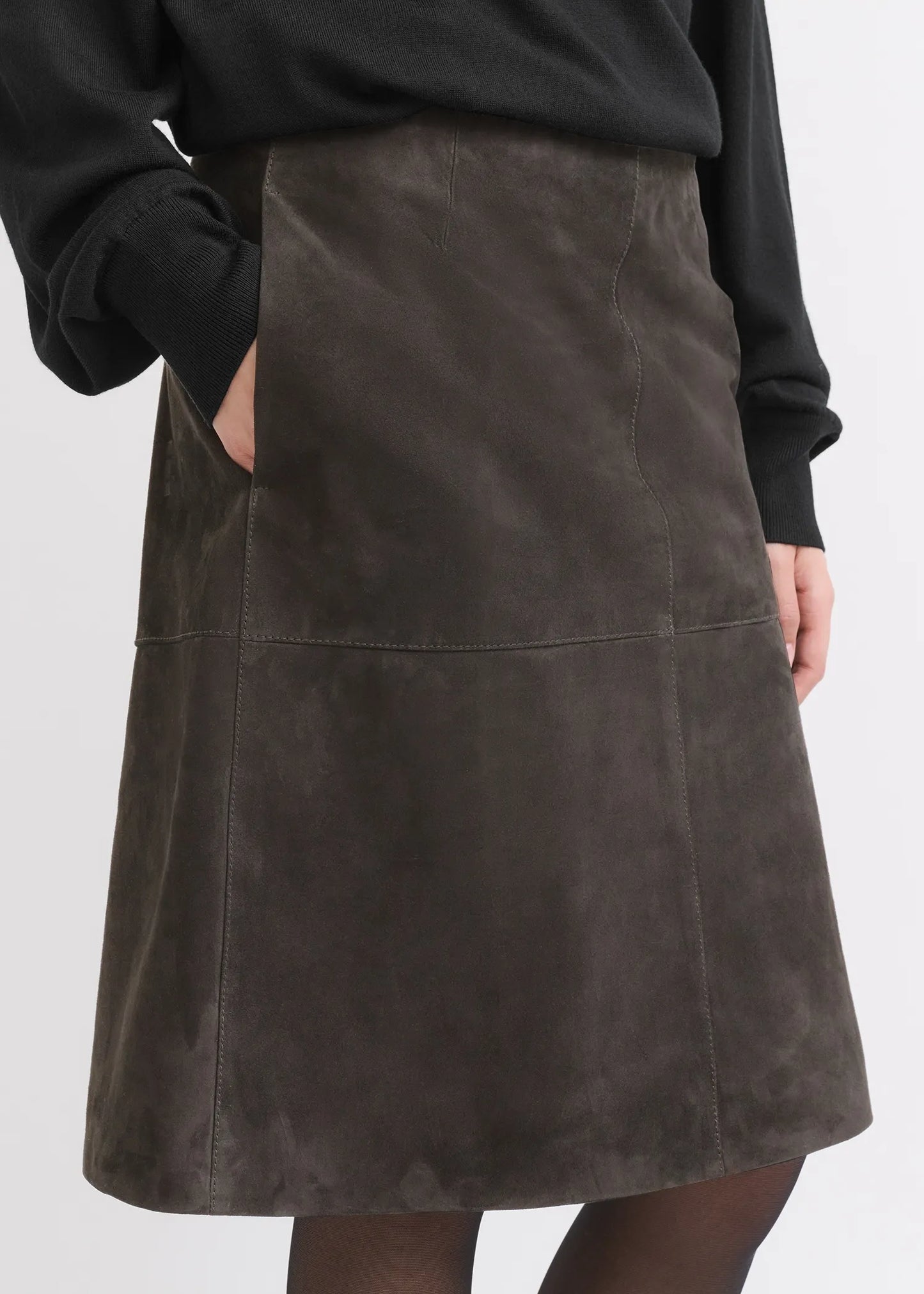 Lederrock Suede in Bark