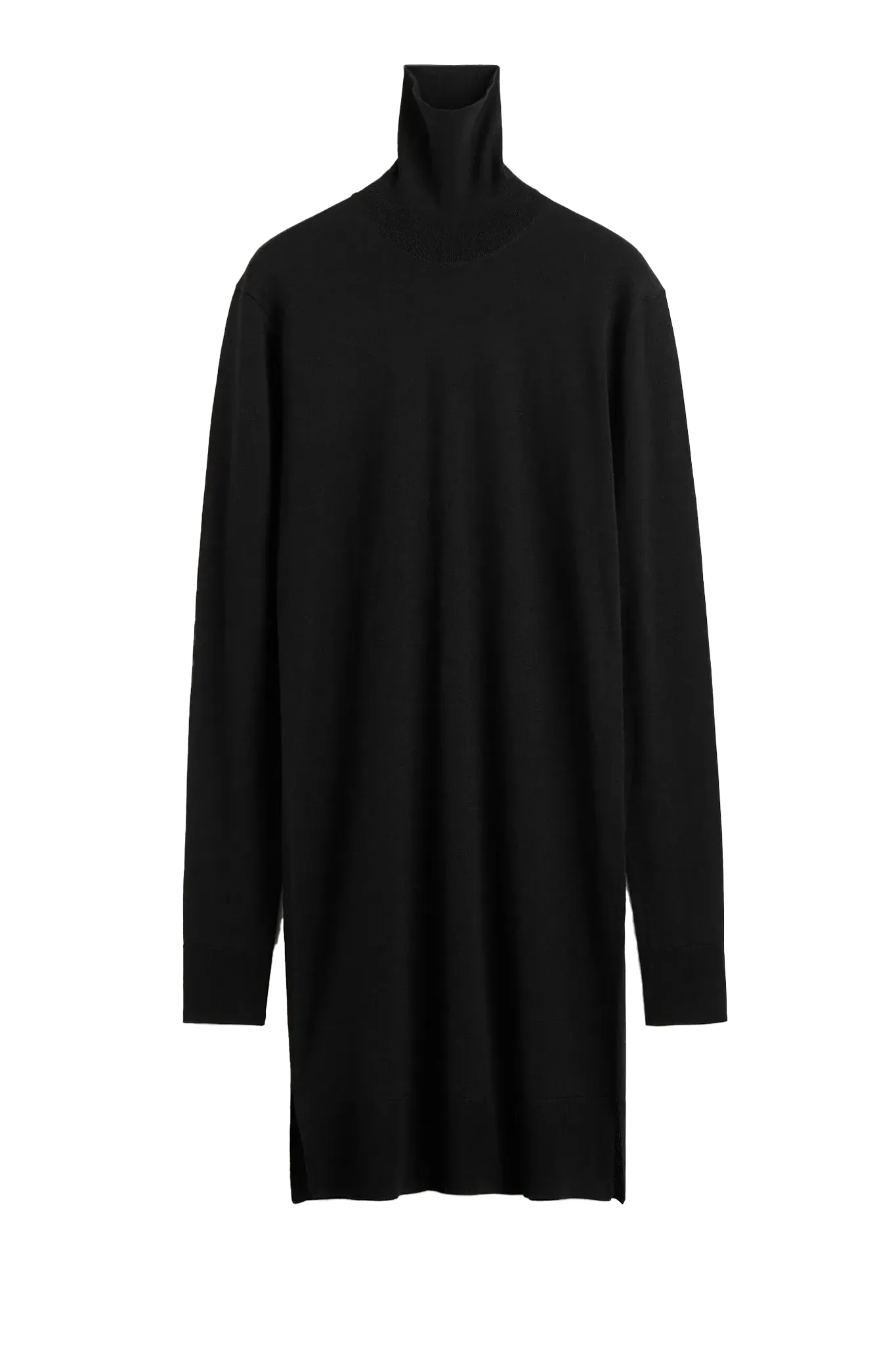 Strickkleid Turtleneck in Black