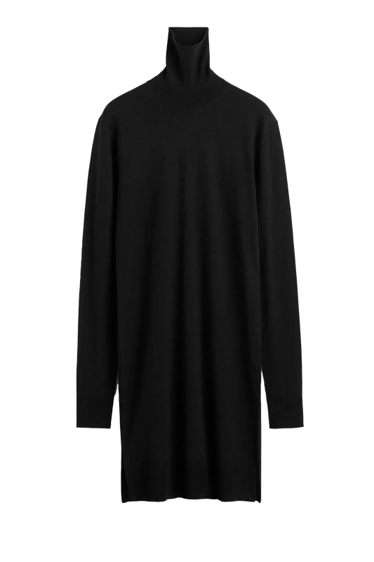 Strickkleid Turtleneck in Black