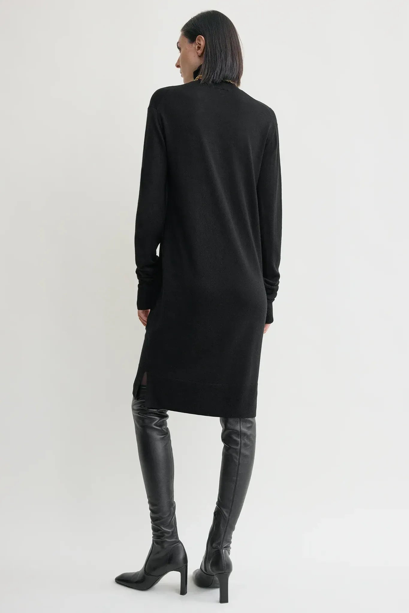 Strickkleid Turtleneck in Black