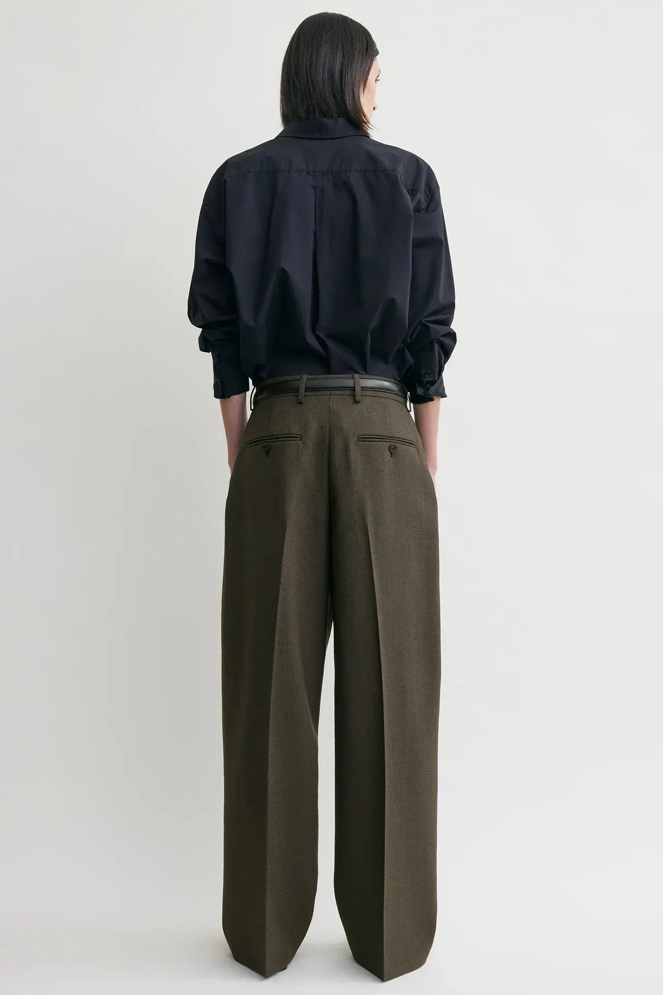 Hose Wide Tailored in Forest