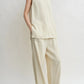 Top Woven Stripe in Ecru