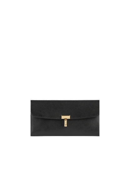 Portemonnaie T-Lock Leather in Black