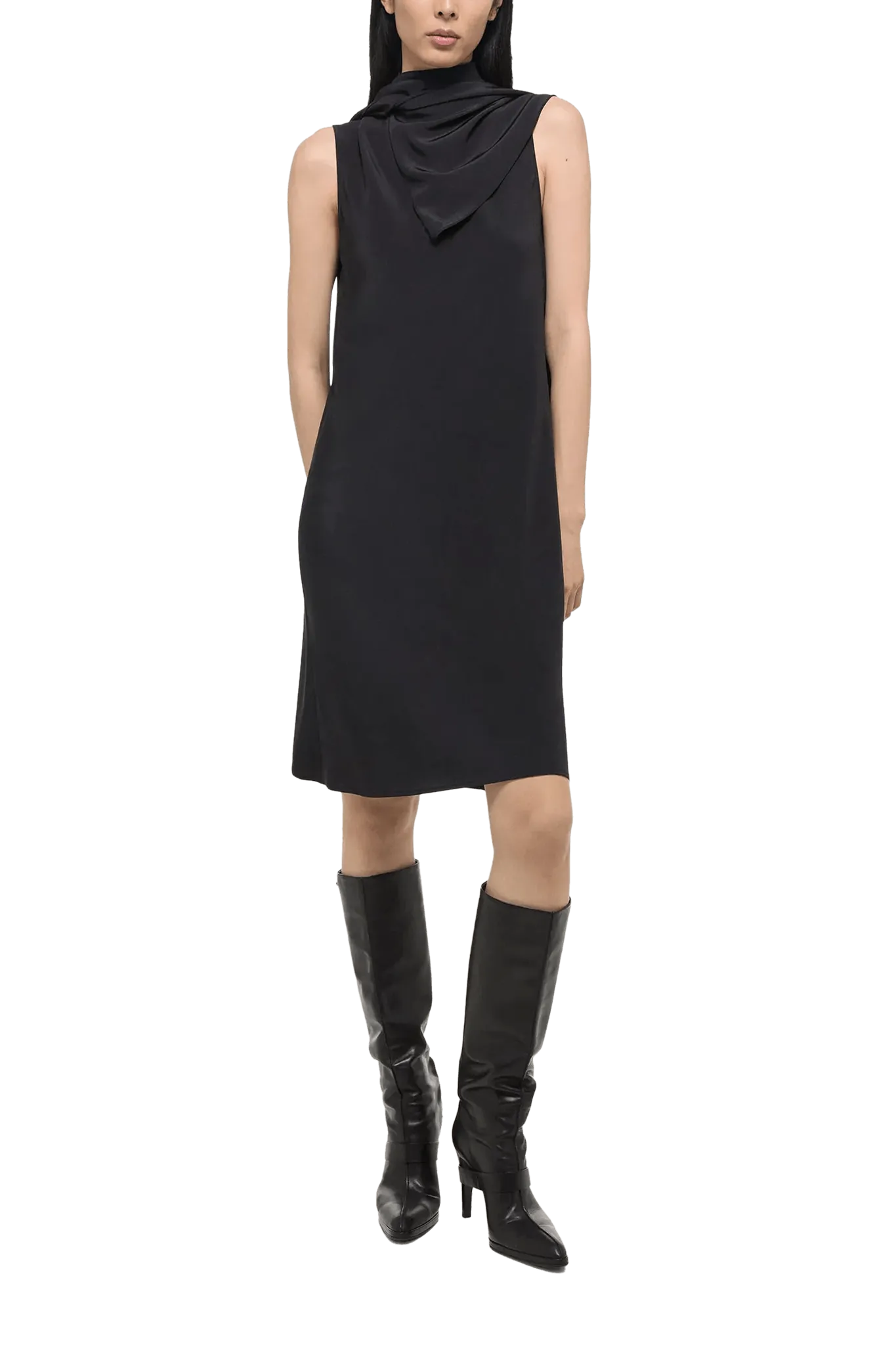 Kleid Scarf Dress 2 in Black