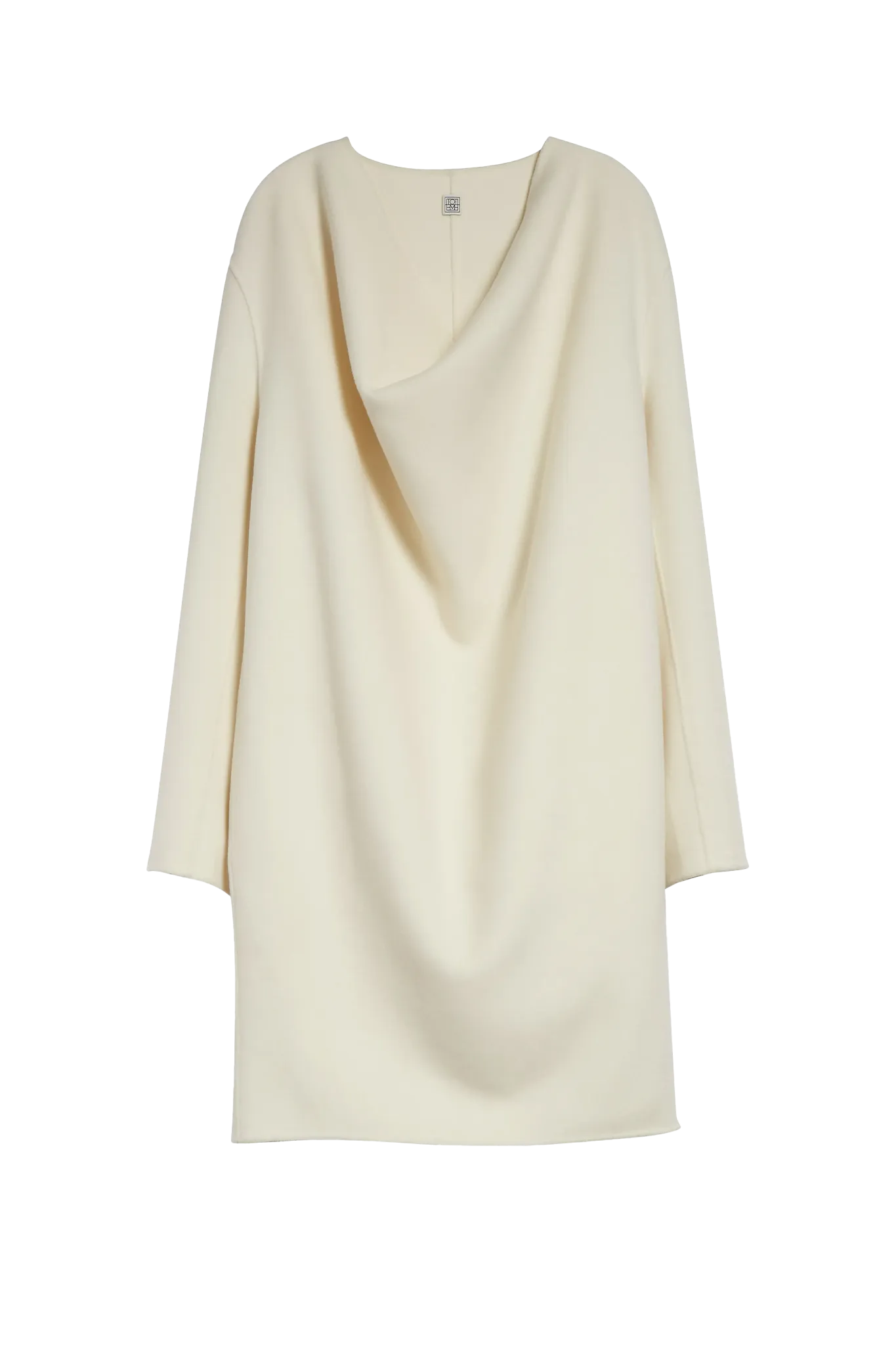 Kleid Cowl Doublé in Winter White