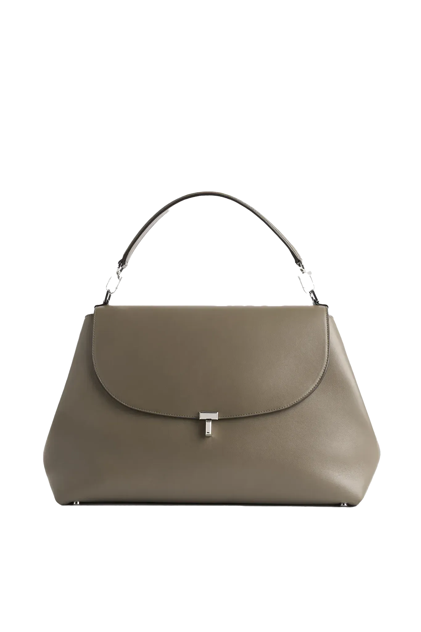 Tasche T-Lock Leather Satchel in Taupe