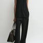 Top Woven Stripe in Black