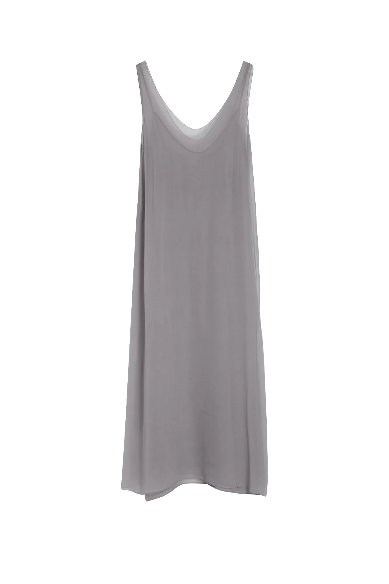 Kleid Chiffon Slip in Light Grey