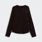 Cashmere Sweater Oversized Crew in Chocolate