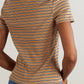 Top Kearney with Contrast Piping in Brown Multi