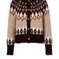 Cardigan Christina Fairisle in Raisin Multi