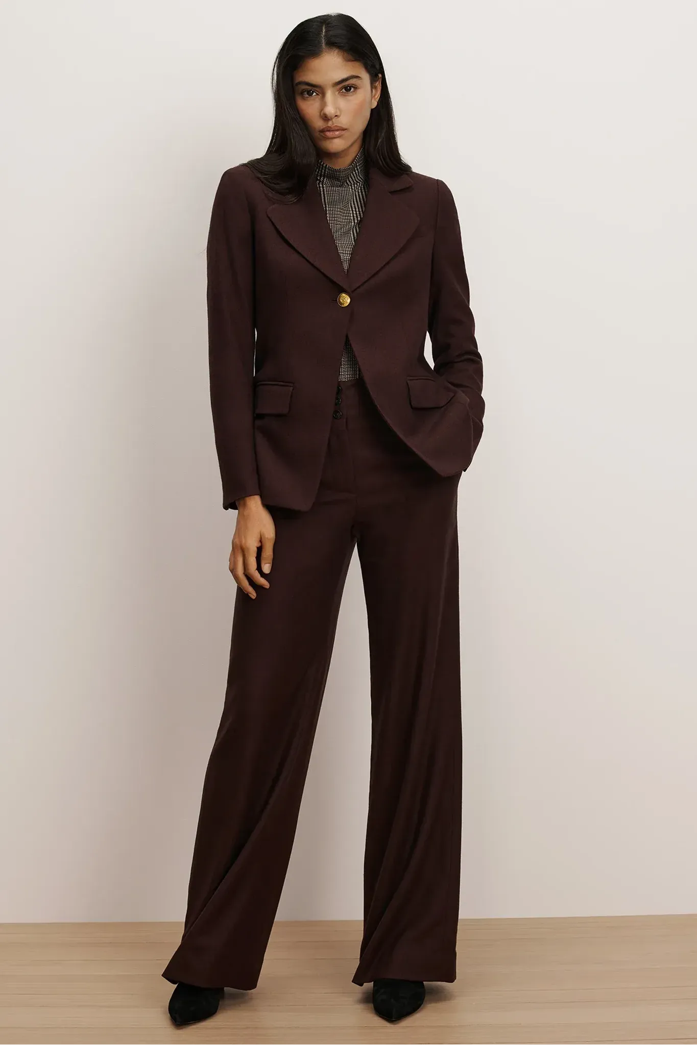 Hose Tonelli in Dark Currant Melange