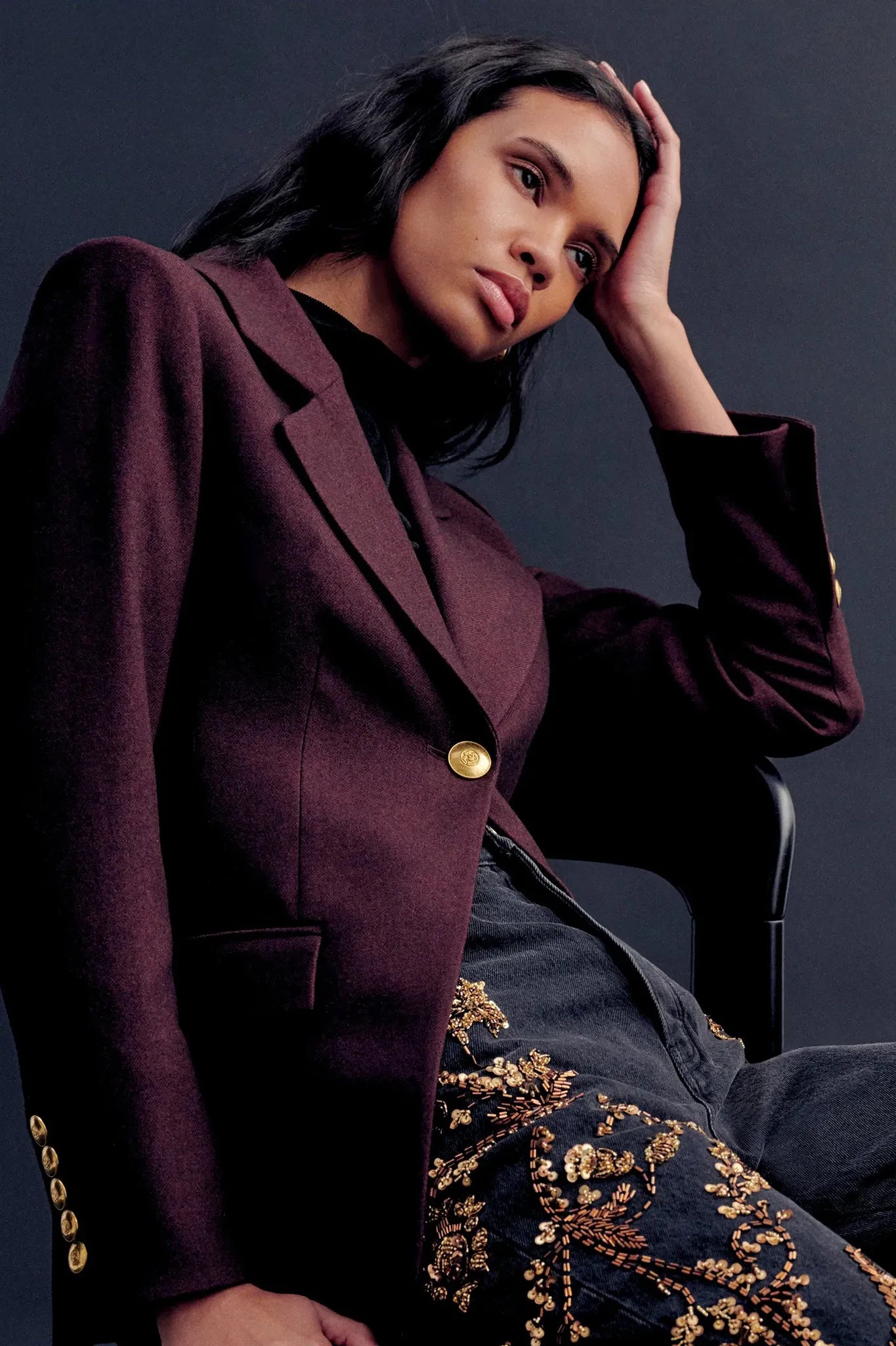 Blazer Kessler Dickey in Dark Currant Melange