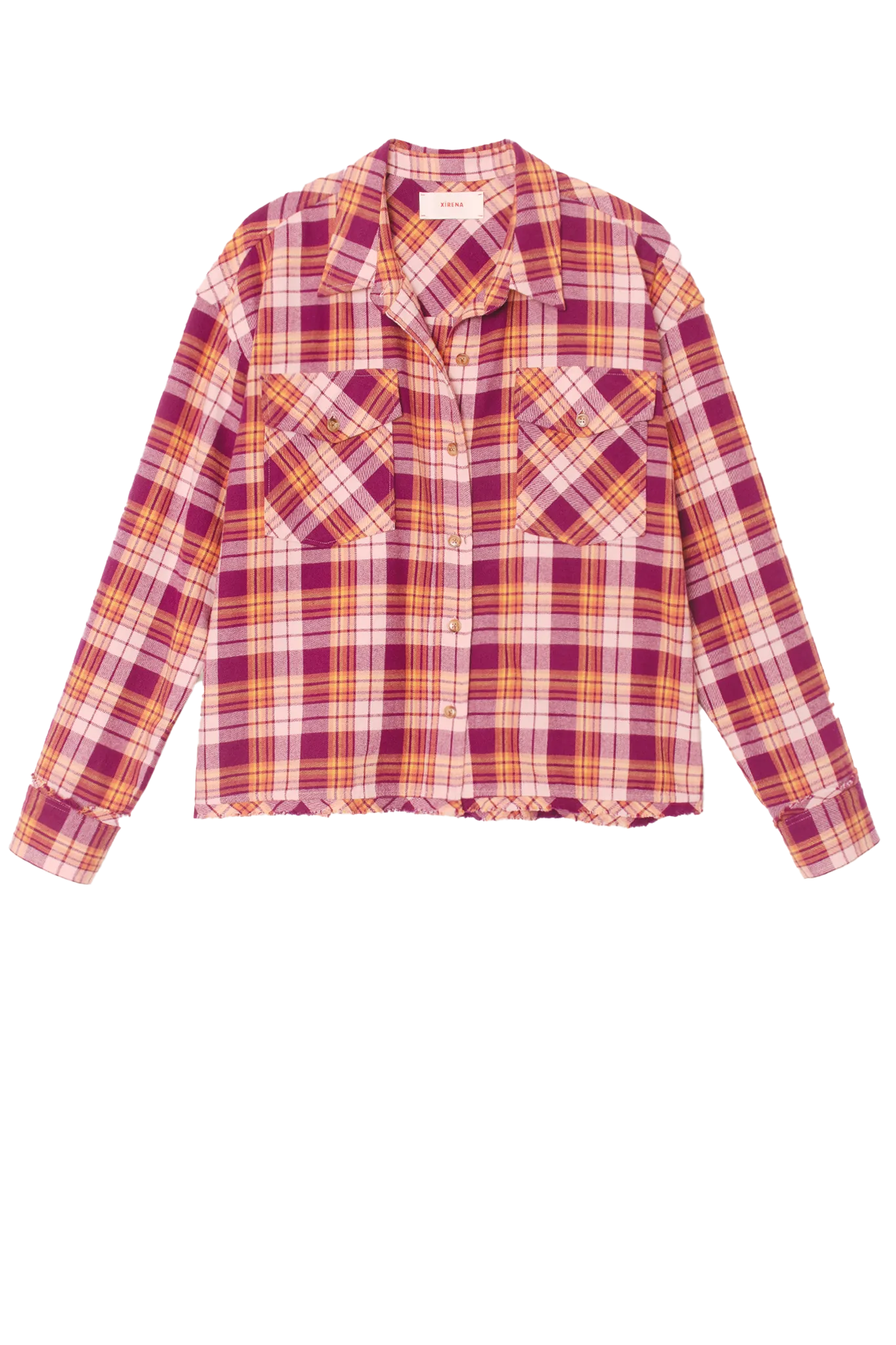 Shirt Ian in Pink Orange Plaid