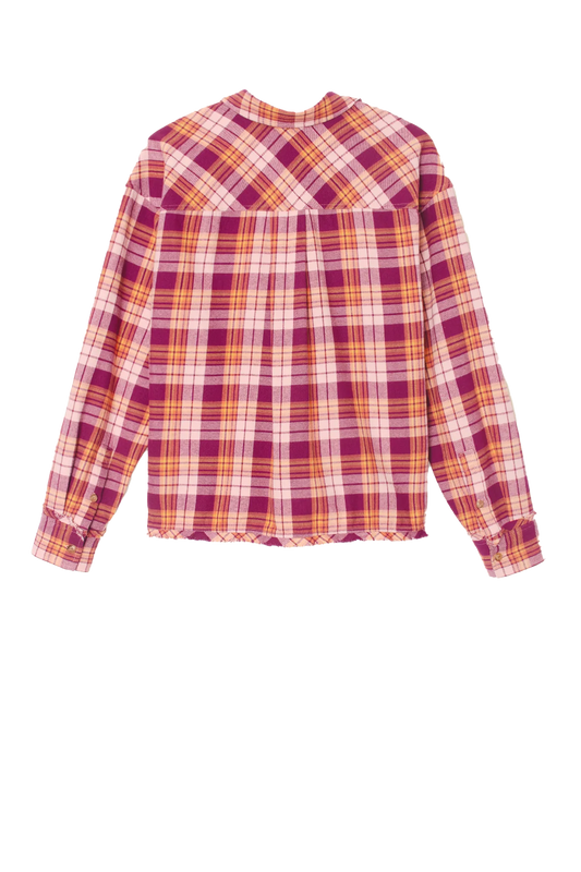 Shirt Ian in Pink Orange Plaid