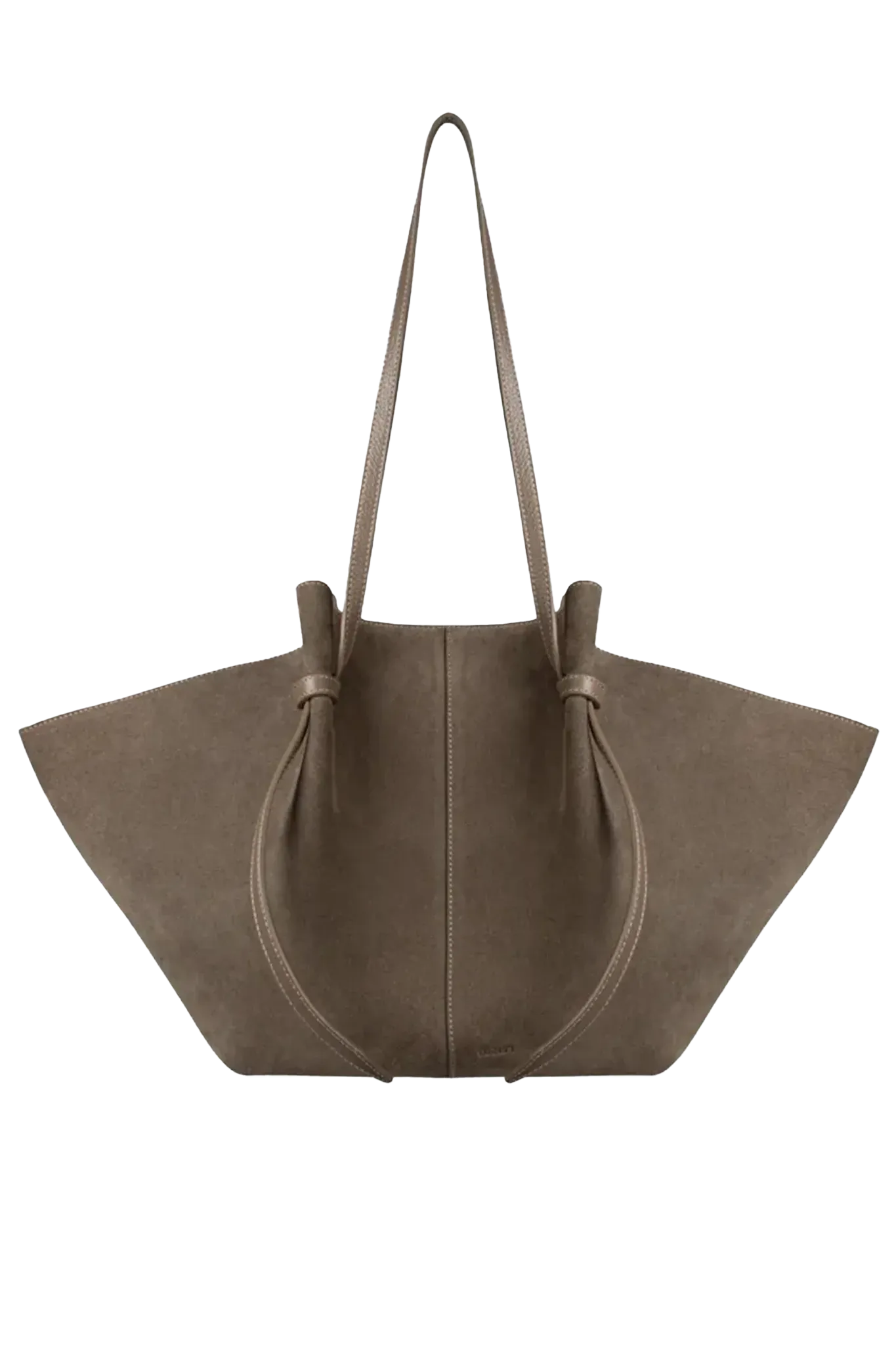 Tasche Large Mochi Suede in Taupe