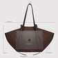 Tasche Large Mochi Suede in Taupe