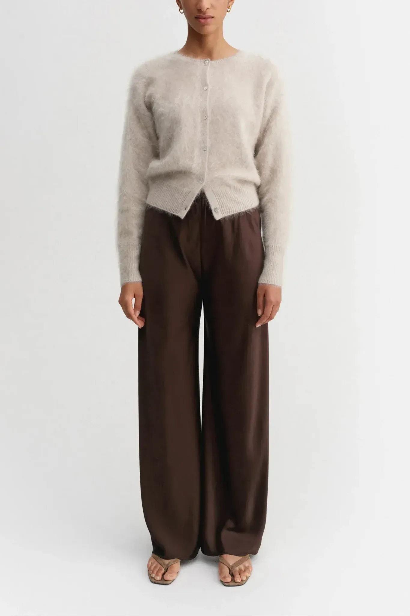 Cardigan Coco Brushed in Taupe