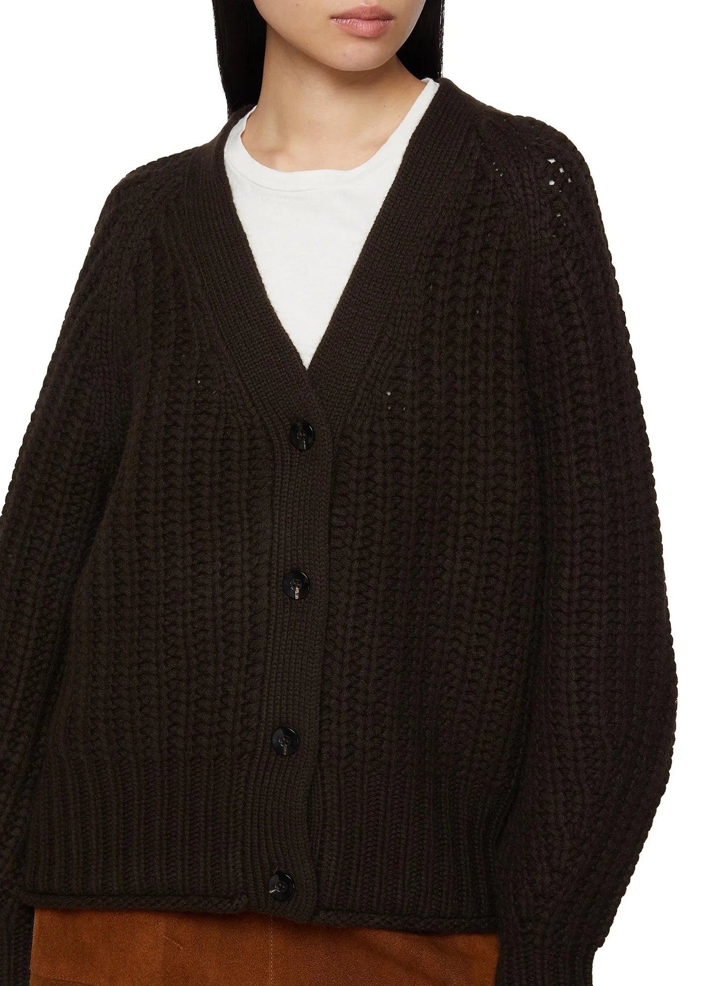 Cardigan Rotterdam in Brown Wood