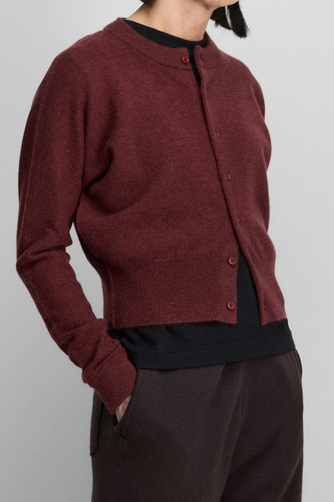 Cardigan Blouson n°257 in Maroon