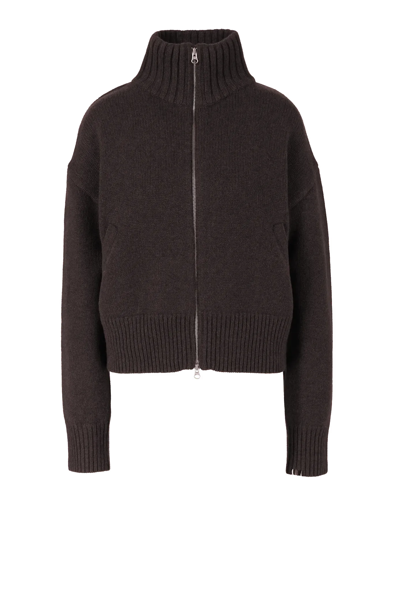 Strickjacke N°438 Xtra Fab in Dark Brown