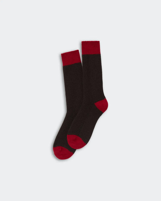 Cashmere Strümpfe The Soft in Burnt Cocoa/Ruby