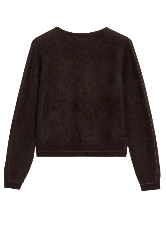 Cashmere Cardigan Grizzly in Chocolate